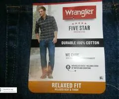 WRANGLER FIVE STAR 42 X 32 JEANS